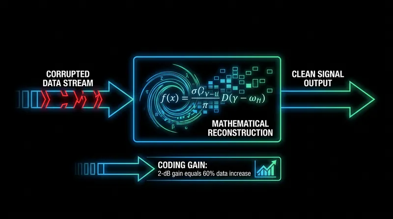 Mathematical redundancy allows ground computers to reconstruct data that was lost in transit.