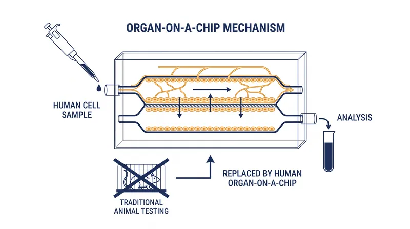 Organ-on-a-chip devices simulate the mechanical and chemical environment of human organs.