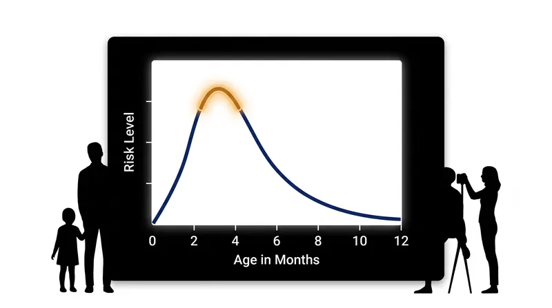 The critical developmental period for SIDS peaks between two and four months of age.