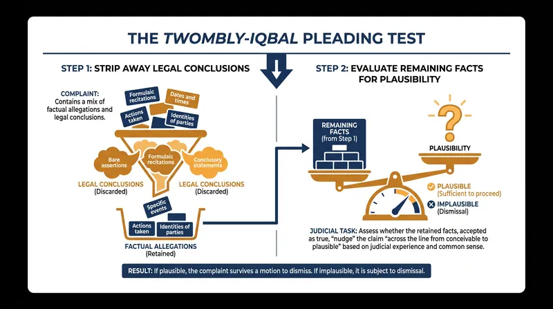 The two-pronged approach requires courts to separate factual allegations from legal conclusions.