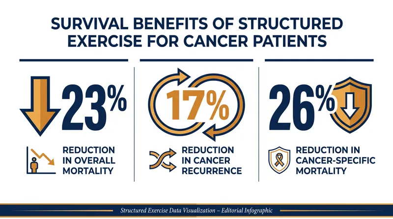 Patients who completed structured exercise programs saw significant reductions in both mortality and recurrence.