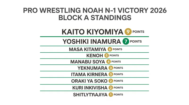 Kaito Kiyomiya controls his own destiny in the A Block, sitting two points clear of Yoshiki Inamura.