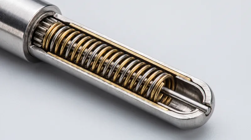 A bi-metallic coil stretches up to three inches inside the probe, requiring deep insertion to measure accurately.