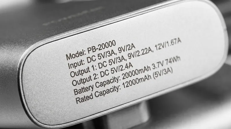 Manufacturers print the true 'Rated Capacity' on the device casing, separate from the advertised number.