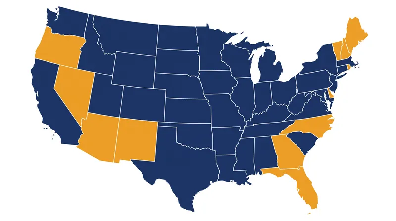 The geographic divide between Stand Your Ground and Duty to Retreat jurisdictions.