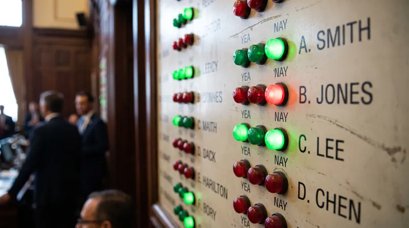 The algorithm does not analyze the text of legislation; it relies entirely on the binary record of 'yea' and 'nay' votes.