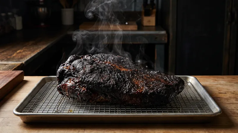 Resting meat on a wire rack prevents trapped steam from ruining the exterior crust.