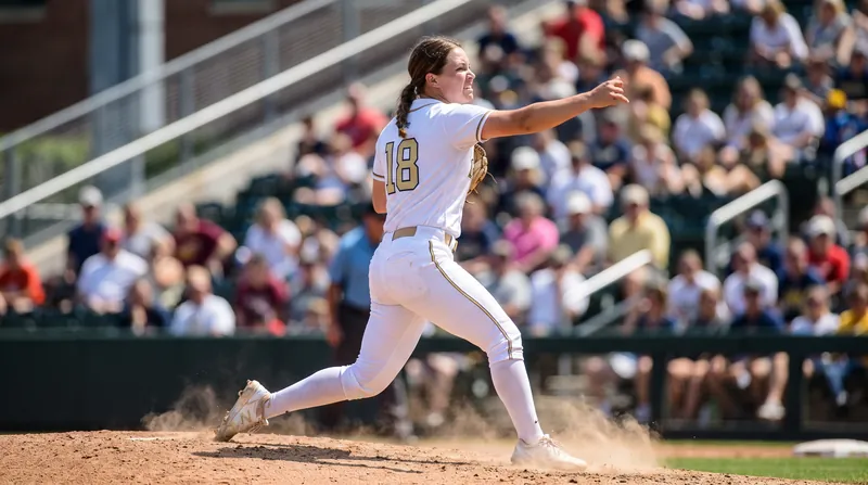Ayami Sato threw 104 pitches in her complete-game shutout, striking out 11 batters.