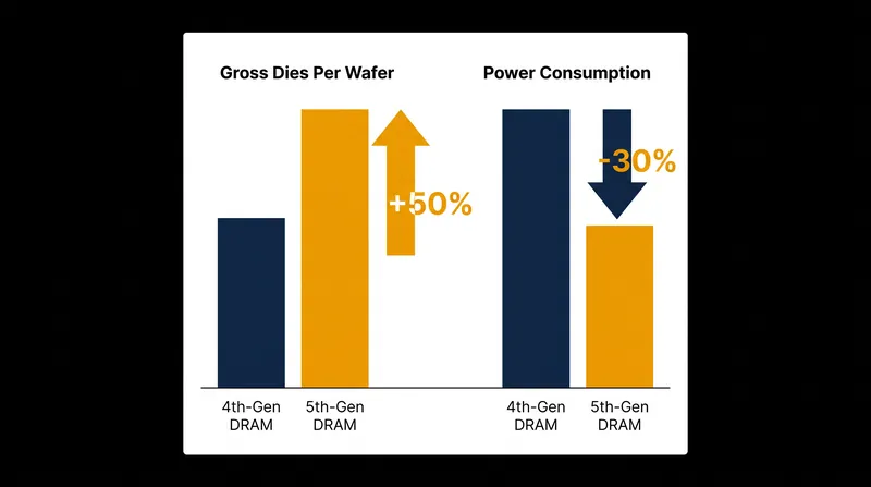 CXMT's fifth-generation process claims significant density and efficiency gains over its predecessor.