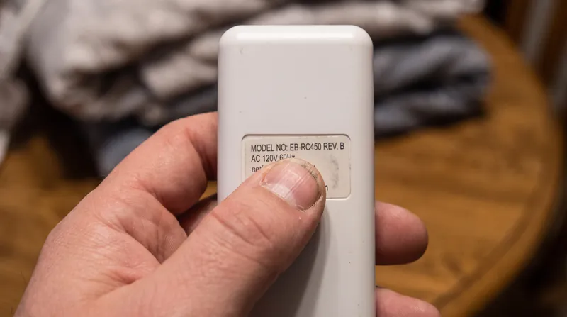 Consumers can verify if their blanket is included in the recall by checking the model number printed on the back of the remote control.