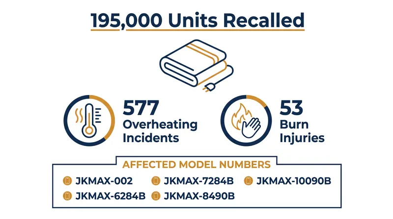 The CPSC recall covers five specific JKMax models sold exclusively on Amazon between 2022 and 2026.