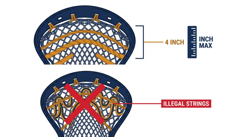 Rule changes banned U-shaped strings and restricted all shooting strings to the top four inches of the head.