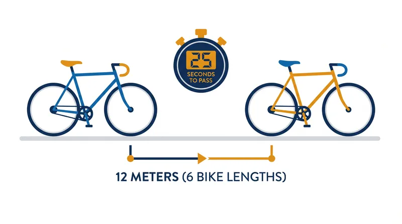 The draft zone is measured from the leading edge of the front wheel to the leading edge of the trailing wheel.