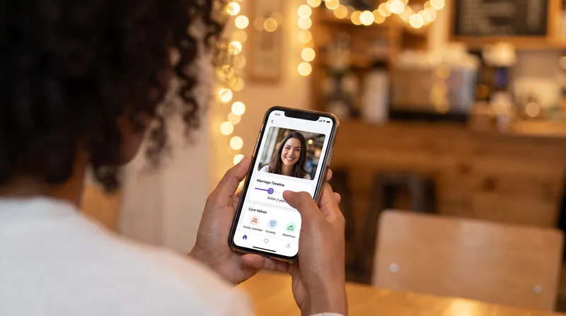 The relaunched Upward app features a 'Marriage Timeline' that allows users to state exactly when they hope to wed.