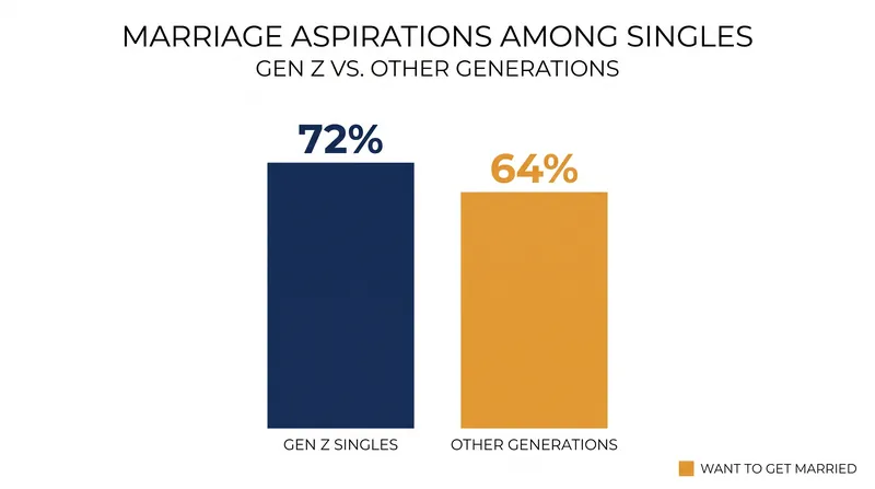 Match Group research indicates that Gen Z has a higher desire for marriage than any other generation.