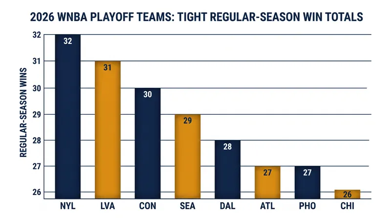 Only six games separate the No. 1 seed from the No. 8 seed in the 2026 standings.
