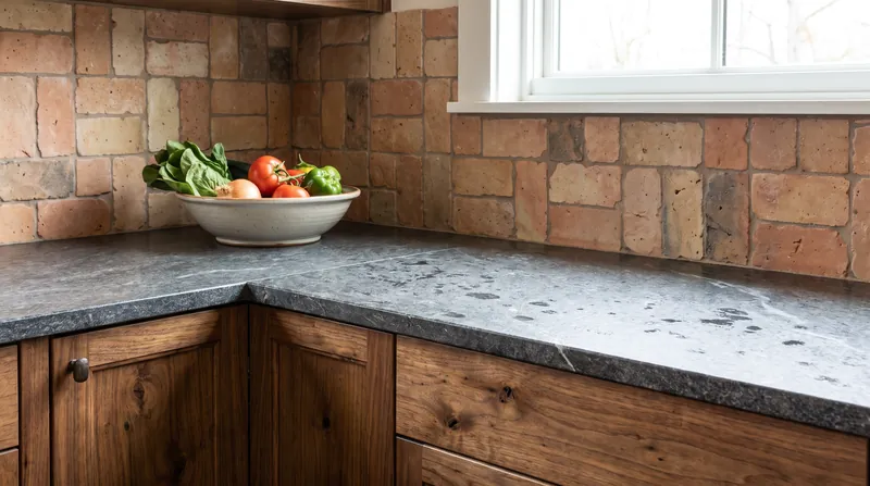 Natural materials like handmade tile and honed stone are being used to add physical and visual depth to residential spaces.
