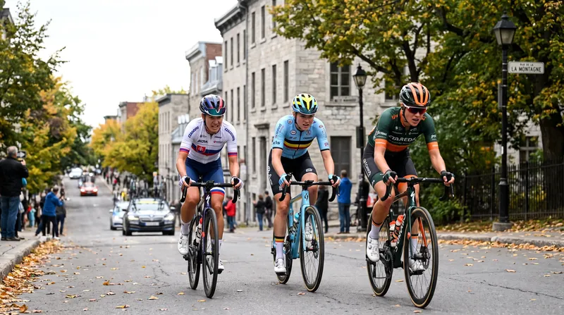 The decisive three-rider breakaway formed with 30 kilometers remaining on the Pagnuelo climb.