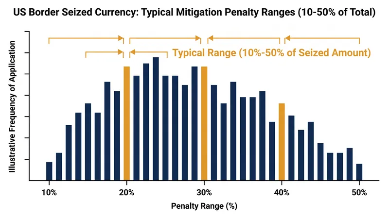 Even when funds are proven legitimate, CBP typically retains a percentage as a reporting penalty.