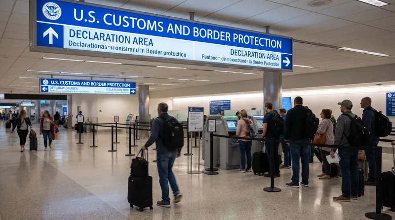 Departing travelers must proactively locate a CBP office to file their form before passing through security.