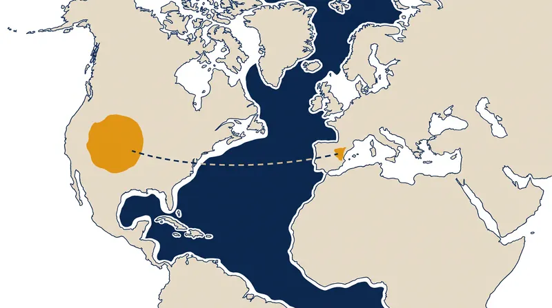Temporary land bridges likely allowed the Diplodocus to migrate from North America to Europe as sea levels fluctuated.