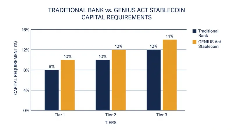 Capital charges will scale based on the volume of stablecoins issued and the risk profile of reserve assets.