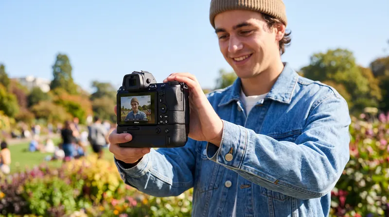 The Z5IIC relies entirely on its 3.2-inch vari-angle touchscreen for image composition.