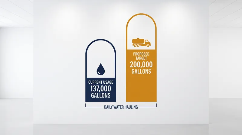 The proposed daily water hauling agreement would outpace current usage, stabilizing the South Rim's tanks.