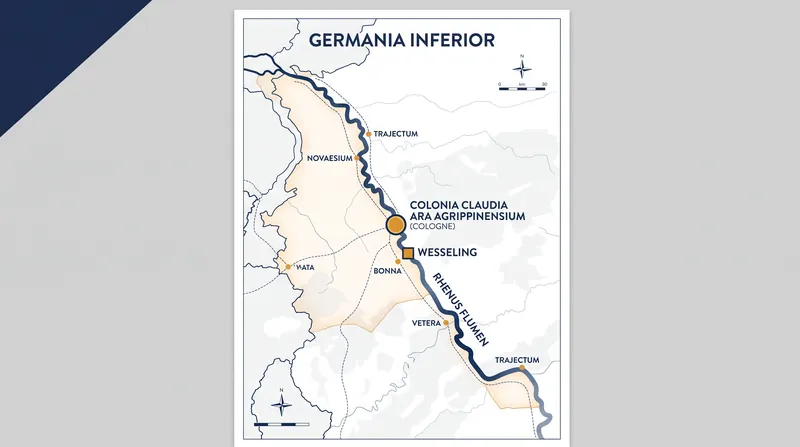 Wesseling sits on the western bank of the Rhine, near the ancient Roman provincial capital of Cologne.