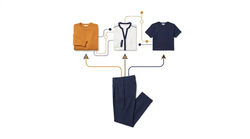 The 3-to-1 ratio maximizes outfit permutations while minimizing total garment count.
