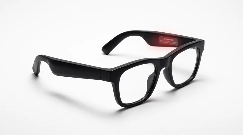 A pair of black INMO Air3 smart glasses resting on a white surface.