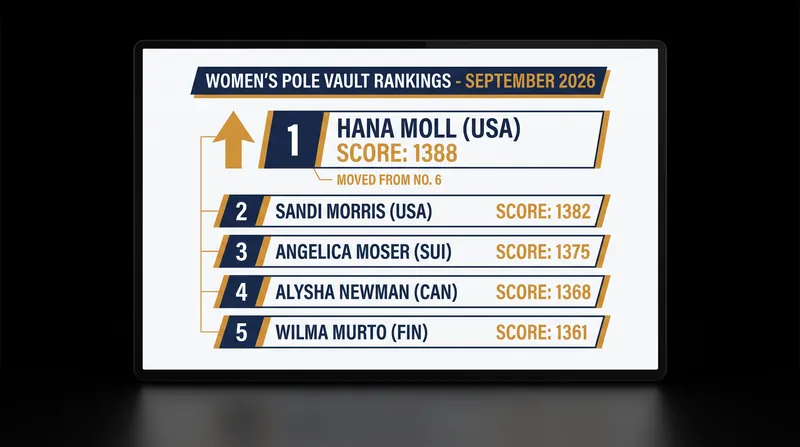 The September 2026 World Athletics rankings reshuffle following the Ultimate Championship.