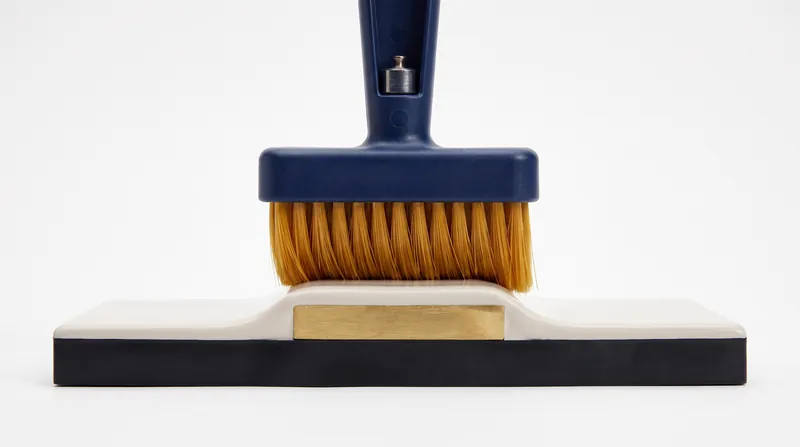 A brass shim placed under the test panel creates a concentrated stress point, accelerating the wear of the paint film.