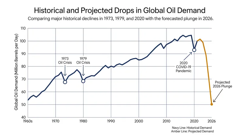 The current contraction in oil demand ranks as the second-worst in 60 years, trailing only the 2020 pandemic.