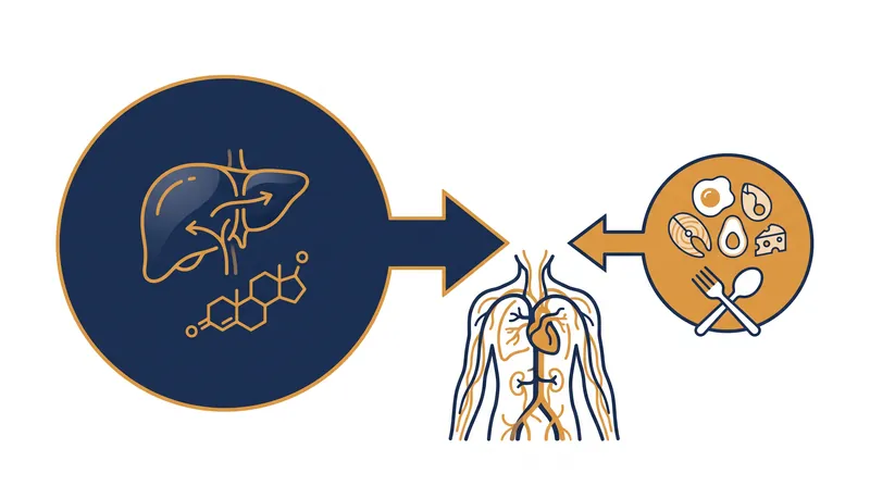 The human body manufactures roughly 80 percent of its required cholesterol internally.