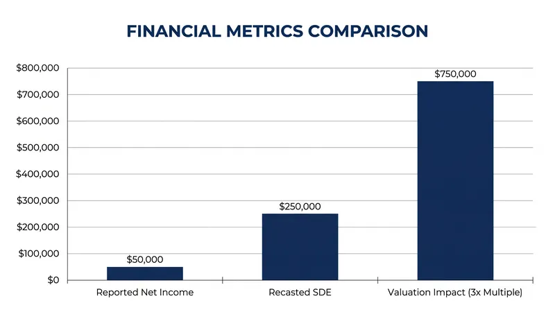 Because businesses sell for a multiple of SDE, every legitimate add-back exponentially increases the final valuation.