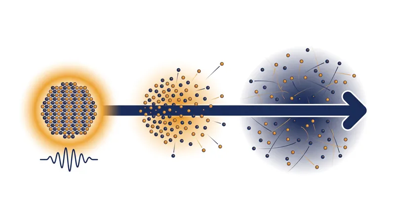 The universe's transition from an initial state of low entropy to a future state of high entropy defines the direction of time.