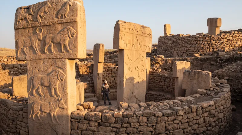Researchers now believe that fragmented bones found in the lower monumental buildings washed down from older graves higher on the mound.