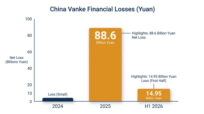 Vanke's financial position has deteriorated sharply amid China's prolonged property downturn.