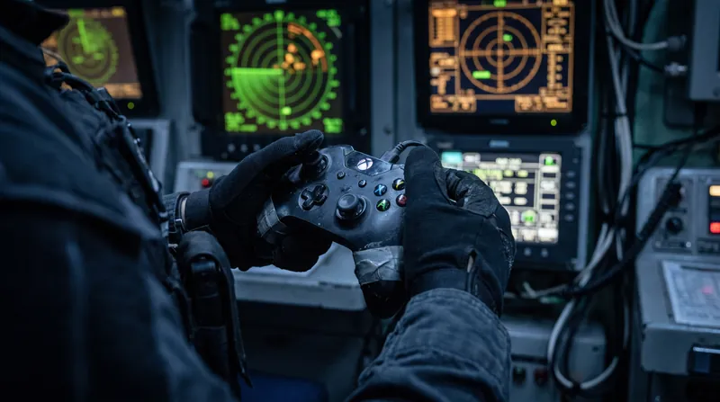 Operators use modified gaming controllers to track targets and fire the concentrated light beams.