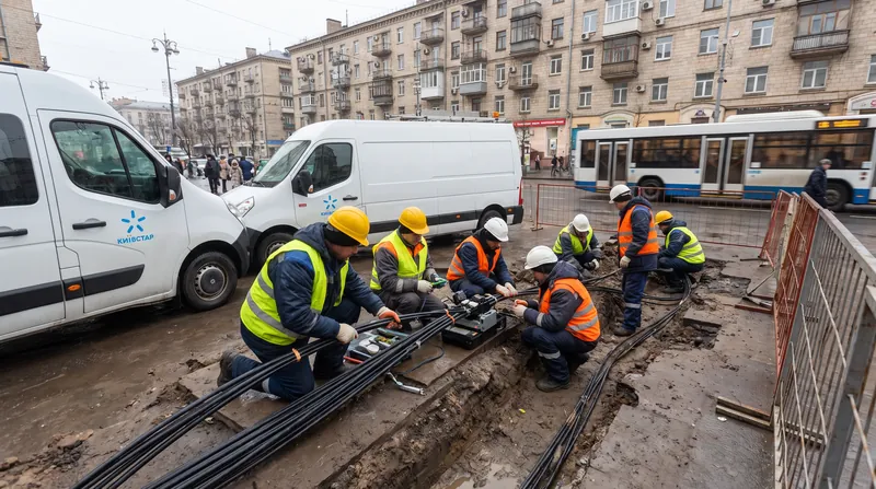 Technicians work to restore internet connectivity for approximately 100,000 households affected by the strikes.