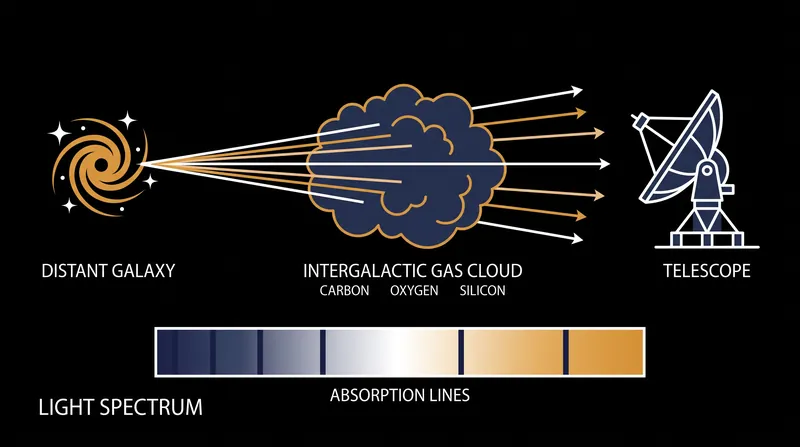 Astronomers used the galaxies as background light sources to detect the chemical fingerprints of the gas surrounding them.