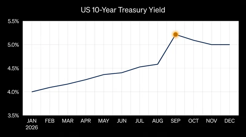The benchmark yield surged 23 basis points over three sessions to break the 5.2% threshold.