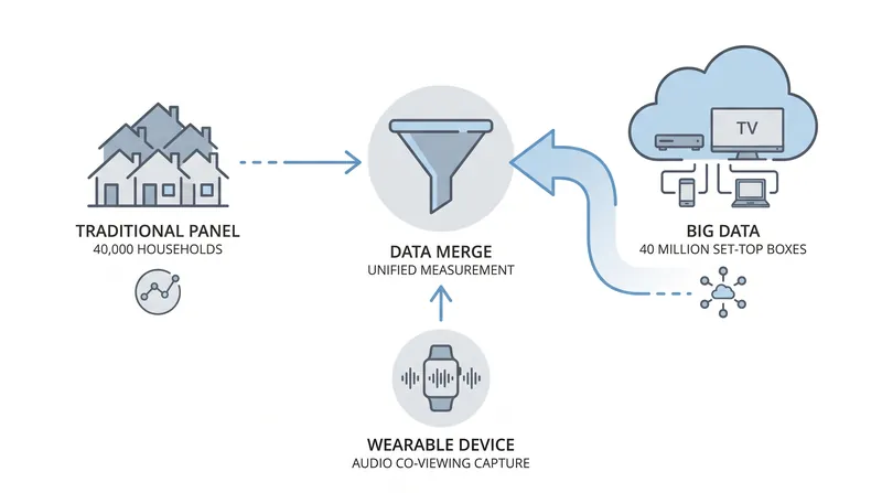 The new Big Data + Panel methodology merges traditional household panels with data from 40 million set-top boxes.