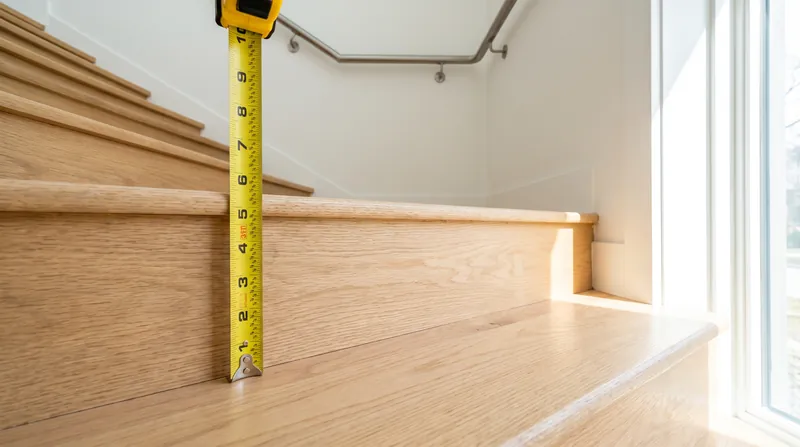 Home inspectors routinely measure the top and bottom steps, where flooring thickness miscalculations often cause code violations.