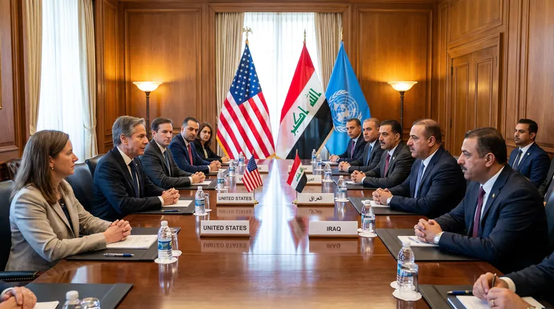 US and Iraqi officials discuss the transition to bilateral commercial ties in New York.