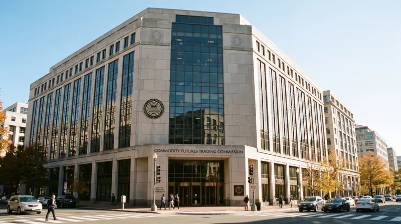 Exterior view of the Commodity Futures Trading Commission headquarters building in Washington, D.C.