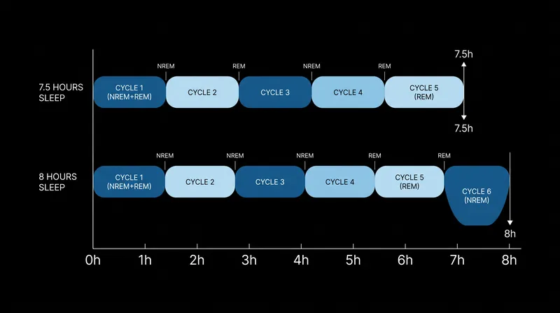 Sleeping exactly 7.5 hours prevents the alarm from sounding during deep NREM sleep.