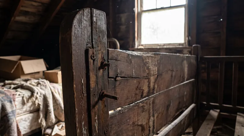 Over decades of storage, the wood and glue joints in antique cribs can warp and degrade, widening the gaps between slats.