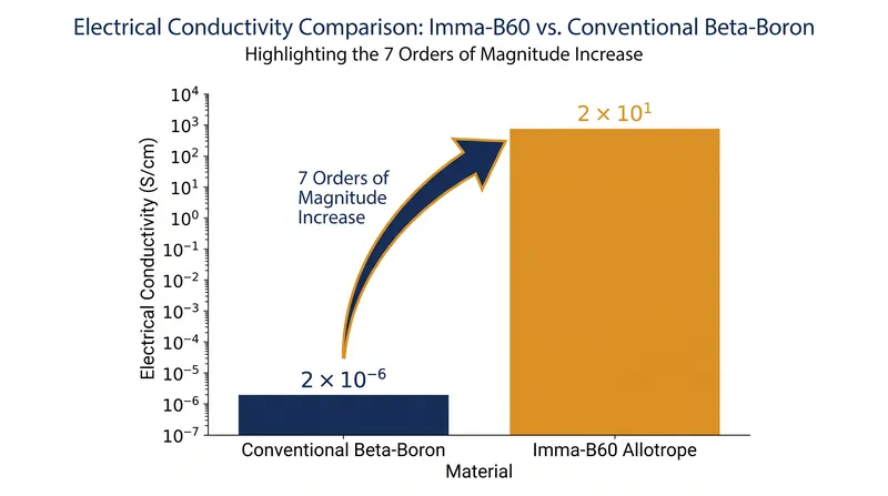 The open framework of Imma-B60 narrows its bandgap, allowing electrons to flow freely.